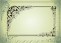 Frame green retro design Royalty Free Stock Photo