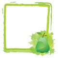 frame with green rose apple. Vector illustration decorative design Royalty Free Stock Photo