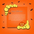 Frame halloween with tennis balls Royalty Free Stock Photo