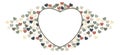 Frame of hearts. Many hearts. Love symbol icon set. Love symbol vector Royalty Free Stock Photo