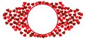 Frame of hearts. Many hearts. Love symbol icon set. Love symbol vector Royalty Free Stock Photo