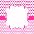 Frame Hearts Valentines Day Card Royalty Free Stock Photo