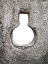 Frame - hole in a stone wall Royalty Free Stock Photo