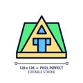 A-frame house pixel perfect RGB color icon