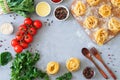 Frame Italian food and pasta ingredients Royalty Free Stock Photo