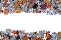 Frame of Jigsaw Puzzle Pieces Royalty Free Stock Photo