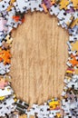 Frame of Jigsaw Puzzle Pieces Royalty Free Stock Photo