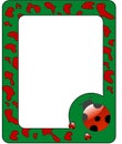 Frame with ladybird. Royalty Free Stock Photo