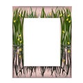 Frame with lake flowers