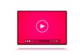 Frame landing page, Design internet video browser template. Windows frame search, webpage. Vector illustration.