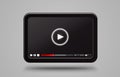 Frame landing page, Design internet video browser template. Windows frame search, webpage. Vector