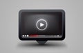 Frame landing page, Design internet video browser template. Windows frame search, webpage. Vector