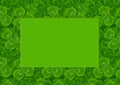 Frame leaves clover trefoil shamrock pattern Royalty Free Stock Photo