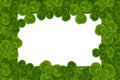 Frame leaves clover trefoil shamrock pattern