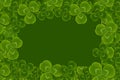 Frame leaves clover trefoil shamrock pattern Royalty Free Stock Photo