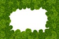 Frame leaves clover trefoil shamrock pattern