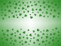 Frame leaves clover trefoil shamrock pattern St. Patrick green background, Irish Royalty Free Stock Photo