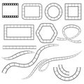 frame line film strip vector element