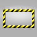 Frame with line yellow and black color. Caution sign. for your design Royalty Free Stock Photo