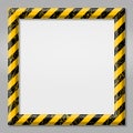 Frame with line yellow and black color. Caution sign. for your design Royalty Free Stock Photo