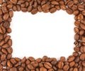 Frame made of coffee beans Royalty Free Stock Photo