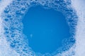 Frame made of detergent foam bubble Royalty Free Stock Photo