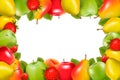 Frame made of fresh juicy fruit. Royalty Free Stock Photo