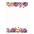 A frame made of metallic, purple and gold peonies. Template, place for your inscriptions. Exotic roses