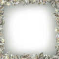 Frame made of money on grey background, space for text. Currency exchange Royalty Free Stock Photo