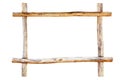 The frame made from oak logs Royalty Free Stock Photo