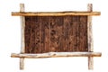 The frame made from oak logs Royalty Free Stock Photo