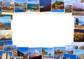 Frame made of Tenerife Canary images my photos Royalty Free Stock Photo