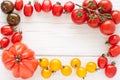 Frame made of tomatoes Royalty Free Stock Photo