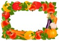 Frame made of vegetables.