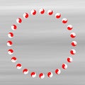 Frame made from yin yang red and white symbol - cdr format Royalty Free Stock Photo