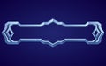 Frame medieval game ui. Empty rectangle frame in old style, interface element. Metallic banner or decorative border