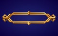Frame medieval game ui. Empty rectangle frame in old style, interface element. Metallic banner or decorative border