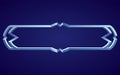 Frame medieval game ui. Empty rectangle frame in old style, interface element. Metallic banner or decorative border