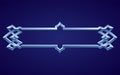 Frame medieval game ui. Empty rectangle frame in old style, interface element. Metallic banner or decorative border