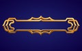 Frame medieval game ui. Empty rectangle frame in old style, interface element. Metallic banner or decorative border