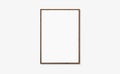 Frame mockup, Blank picture frame mockup on white wall, single vertical artwork template