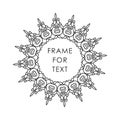 Frame in modern outline style Royalty Free Stock Photo