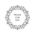 Frame in modern outline style Royalty Free Stock Photo