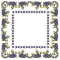 Frame napkin of blueberry