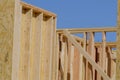 frame of a new plywood house Royalty Free Stock Photo