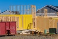 frame of a new plywood house Royalty Free Stock Photo