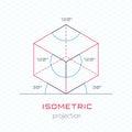 Frame Object in Axonometric Perspective - Isometric Grid Template