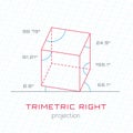 Frame Object in Axonometric Perspective - Trimetric Right Template