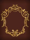 Frame Ornamental Gold Royal Border Decoration Antique Vector Drawing