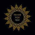 Frame in outline style on black background Royalty Free Stock Photo